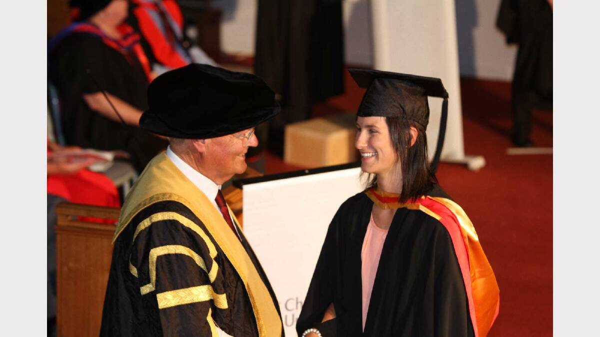 Graduating from Charles Sturt University with a Bachelor of Science (Honours), with Honours Class 1, is Clare Flakelar. Picture: Daisy Huntly
