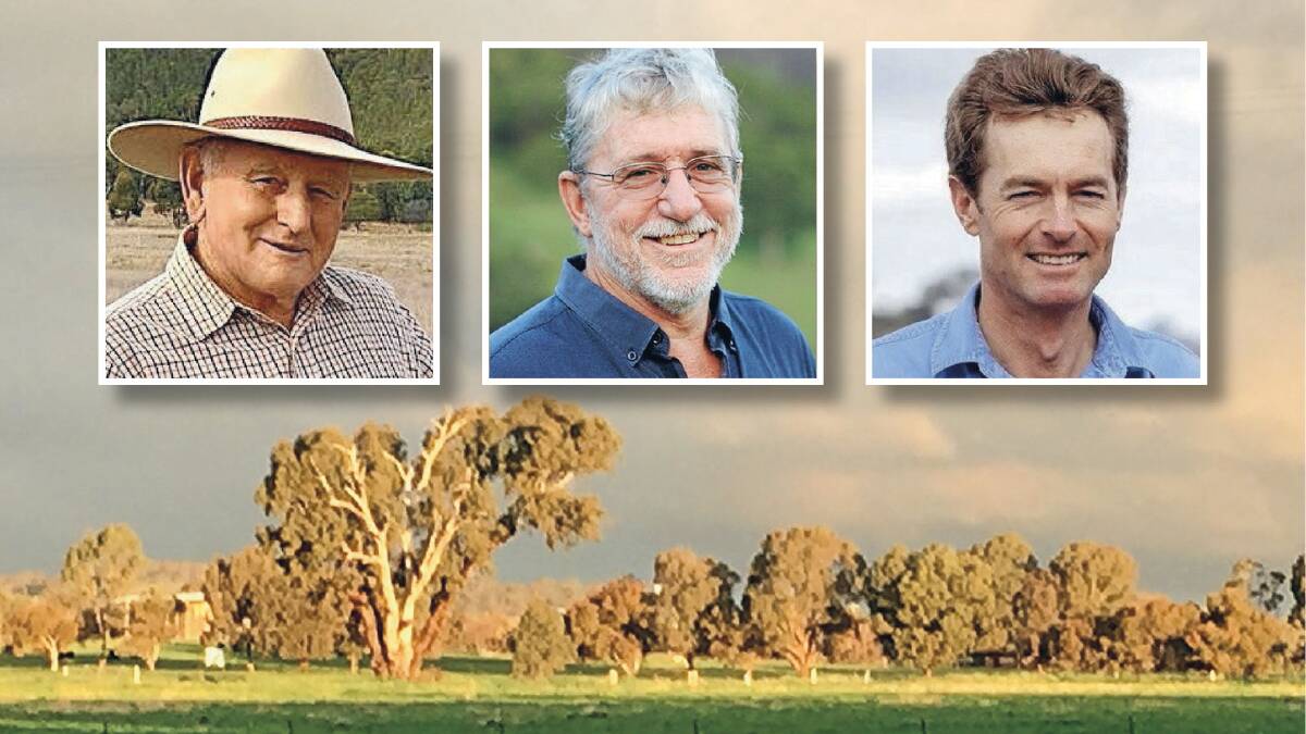 Speakers during the introduction to Holistic Management and Regenerative Ag workshop in Albury - Brian Marshall, Brian Wehlburg and Nick Austin. 