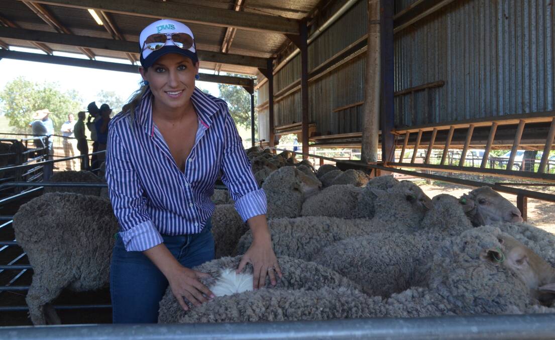 Rachel Pritchard is studying wool classing and has attended shearing schools to further her knowledge of the Merino industry.