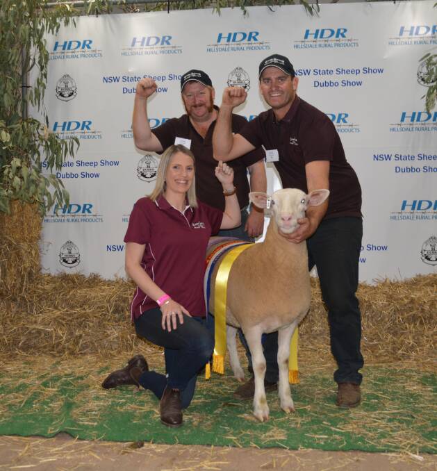 VICTORY: The Rene supreme winning team; Brooke Perez, stud groom Kyle Sturgess, and Scott Mitchell. This picture was taken in 2019. 