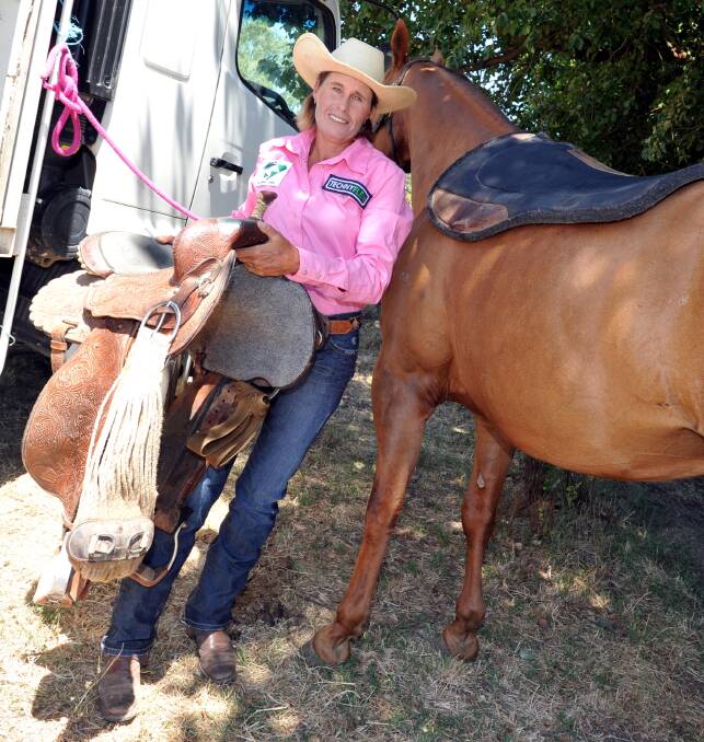 FINALS HOPES: Barrel racing specialist Adele Edwards of Nangus will compete at the pro rodeo finals in Warwick. Picture: Les Smith