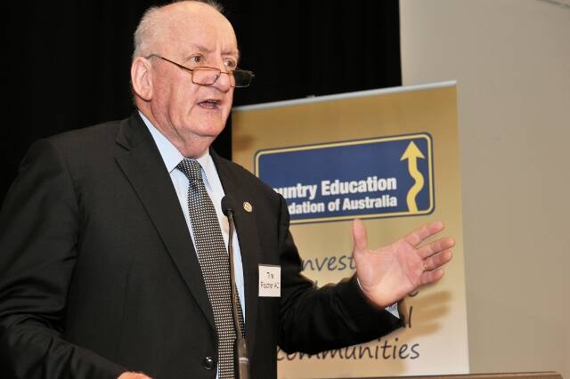 RURAL YOUTH FOCUS: Country Education Foundation ambassador and patron, former deputy prime minister Tim Fischer AC, of Boree Creek.  