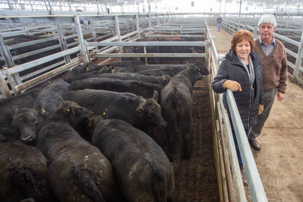 VENDORS: Carol and Malcolm Perrin, "The Racecourse," Monteagle sold 16 Angus heifers with Butt Livestock and Property for 500.2c/kg, av 373.8kg, $1869.5. 