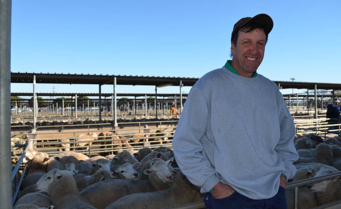 STAND-OUT LAMBS: Doug Constance of "Werralong", Berridale sold second cross Poll Dorset lambs for $230 through livestock agents GJ Hulm. Picture: Nikki Reynolds