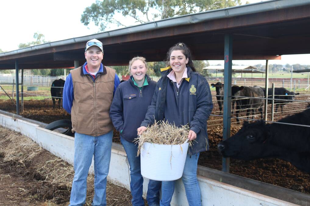 INDUSTRY FOCUS: Jake Bourlet is pictured with Christine Harris and Jessie Phillips. Picture: Supplied 