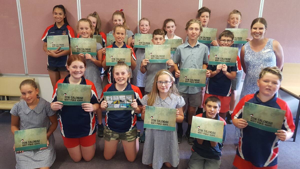 ALL YEAR AROUND: Pupils from Henty Public School have helped to produce a calendar with the Landcare message. Students will also participated in a junior Landcare day. 