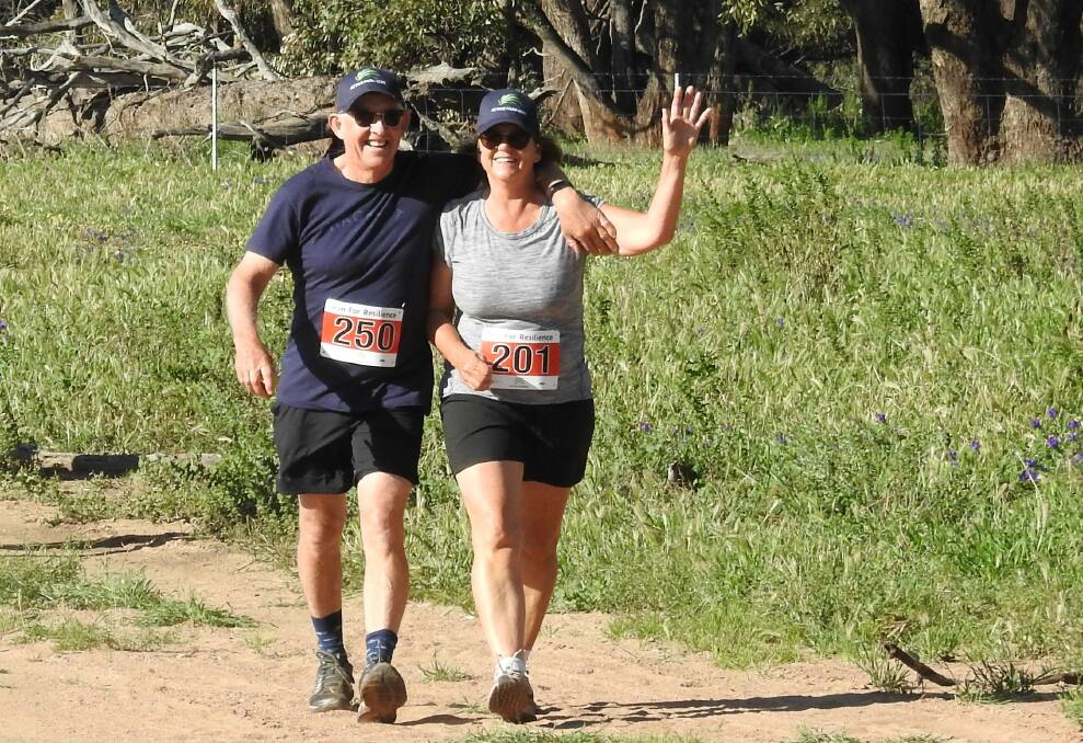 ON THE CALENDAR: Dugald and Didee Mckay are pictured on the 10-kilometre course during the popular Mangoplah event. Picture: Supplied