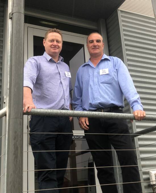 WAGGA FOCUS:  Tim Sandford and Peter Jessop of NSW DPI visit Wagga on Wednesday. 
