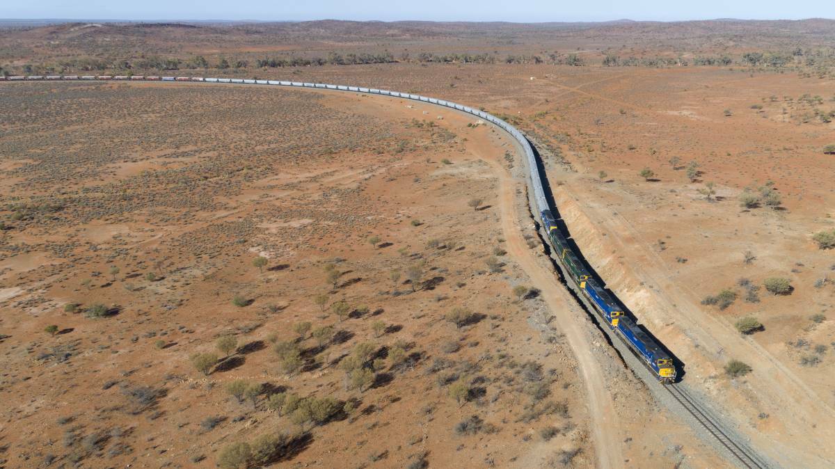 DOING IT AGAIN: This is the train which broke a record two months ago with 101 carriages. The current train has 102. Picture: Jamie Fisher 
