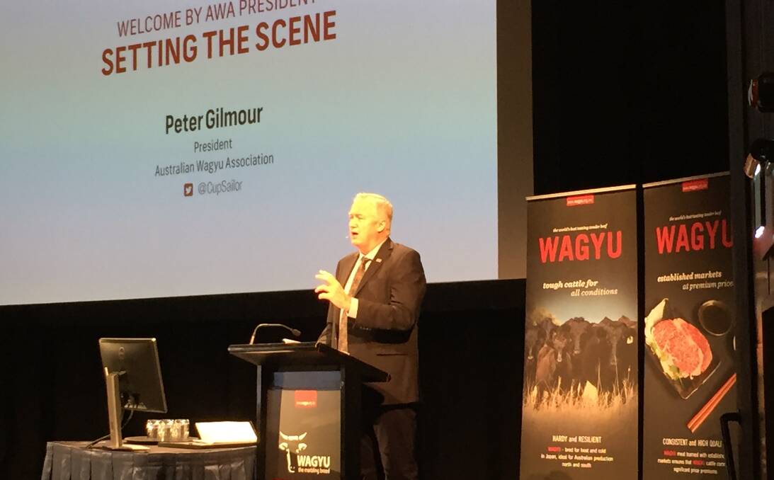 Peter Gilmour, president of the Australian Wagyu Association, opens the breed's annual conference in Albury-Wodonga this morning.