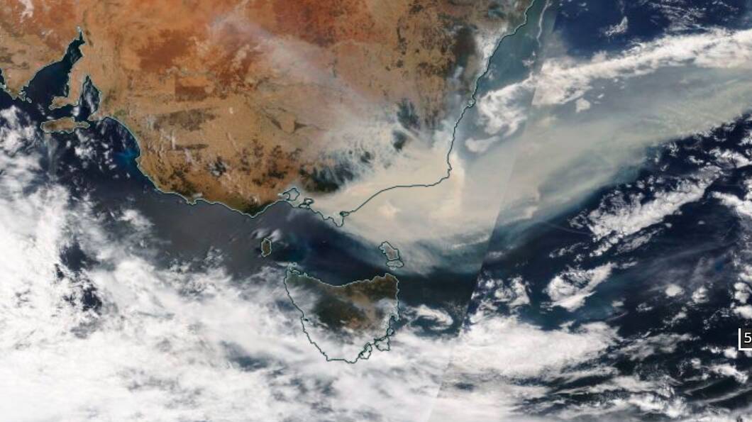 Bushfire smoke is generated by fires burning in NSW and Victoria, of a scale never seen before by wildfire researchers. Image: NASA