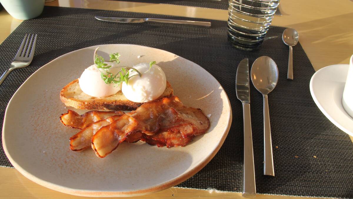  The perfect start to the day … perfectly poached eggs. 