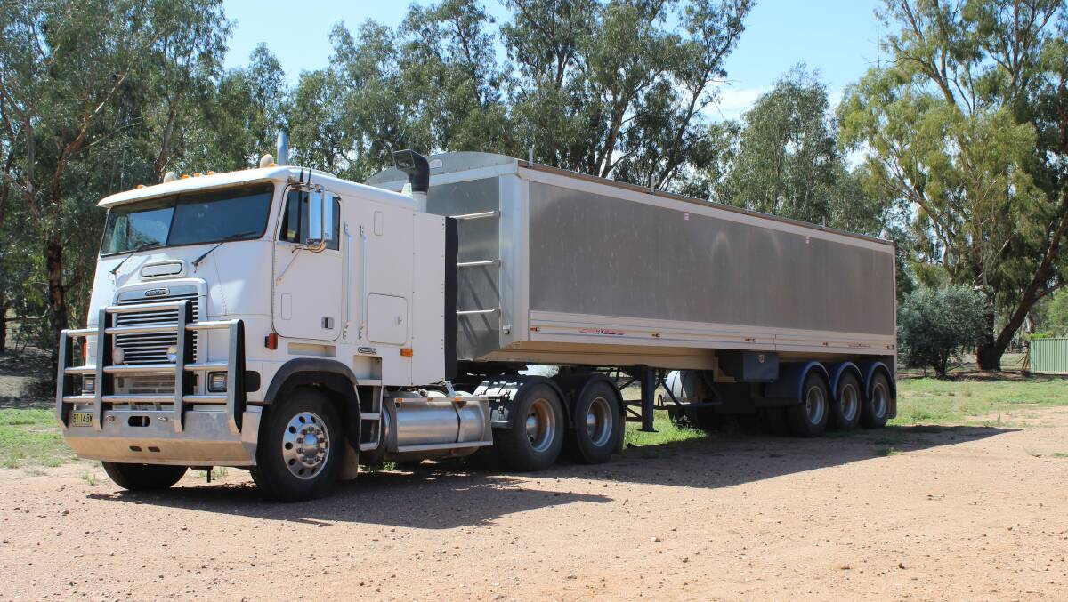 BARGAIN?: Two of the items available for purchase at the Lake Midgeon clearing sale - a 1999 Freightliner prime mover along with an as-new (21,000 km) 2010 Hamelex 36’ x 6’ tipping trailer.
