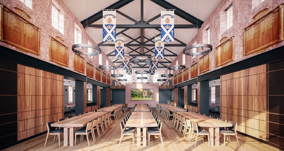 DEVELOPMENT: Inside the Keon-Cohen Dining Hall, which will form part of the senior school precinct scheduled to be operating in January 2020.