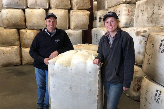 WOOL buyer and marketing representative Rob Leak (left) and store person Rachael Ward have joined the Fox & Lillie team at Wagga.