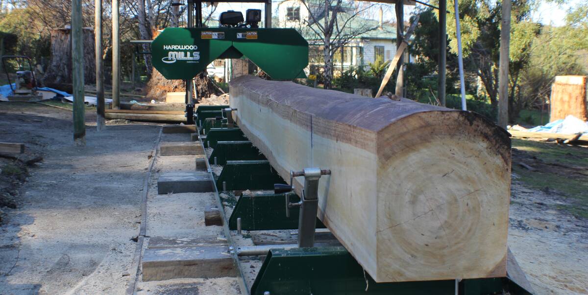 THE thin kerf of the blade on the Hardwood Mills Australia portable band saw mill provides a high recovery rate of 80 per cent of the log, a much higher rate than circular saws.