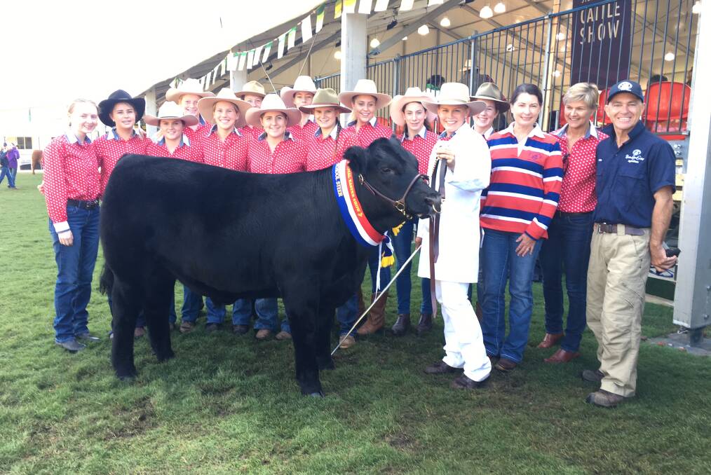THE successful Pymble Ladies' College Cattle Club team with their award-winning steer, Muffin, at last year’s Sydney Royal Easter Show.