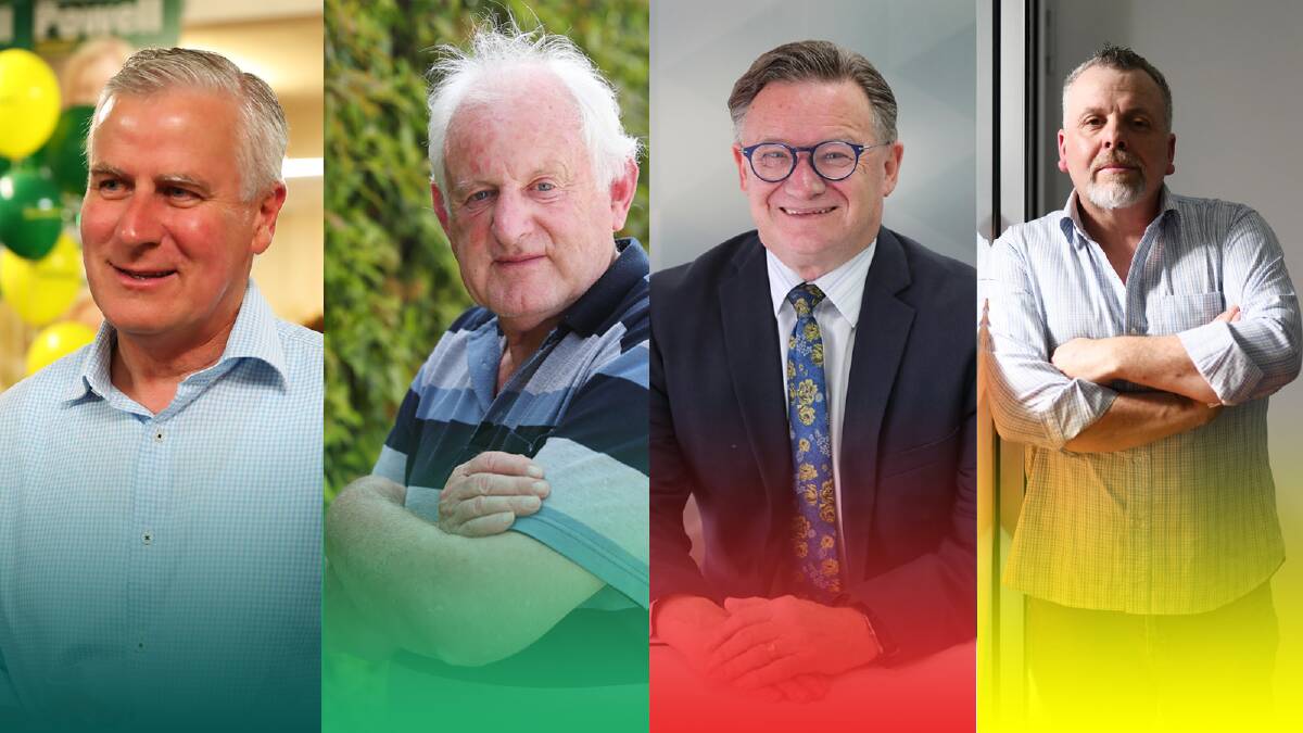 CANDIDATES: Michael McCormack (Nationals), Michael Bayles (Greens), Mark Jeffreson (Labor) and Richard Foley (United Australia Party).