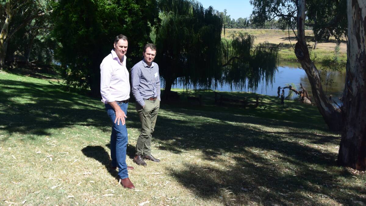 Macquarie River Food and Fibre chairman Michael Egan and executive officer Grant Buckley. Photo: Jennifer Hoar