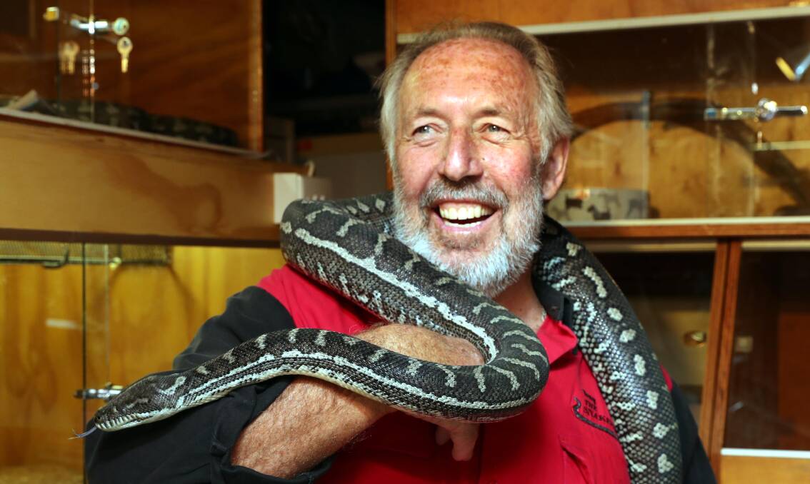 GOOD ADVICE: Tony Davis, Wagga's snake man, has more than 20 years experience in handling the slithery reptiles and says people need to remain calm if they see a snake.