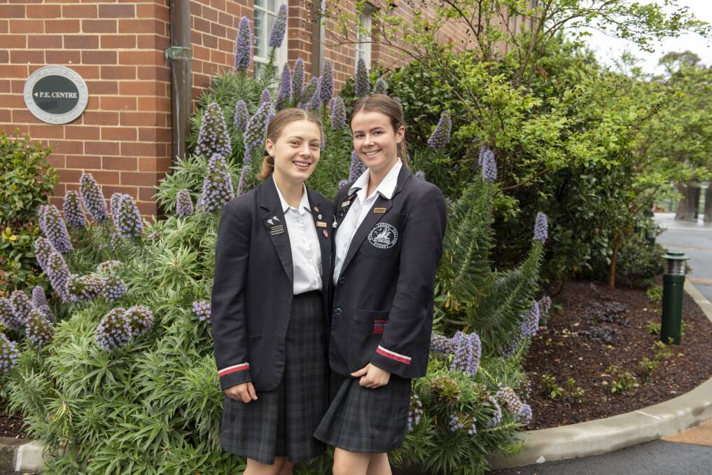 Isabelle (left) and Phoebe (right) both hail from farming families and look forward to carrying on a tradition of helping farming communities through their leadership roles at Pymble Ladies’ College.