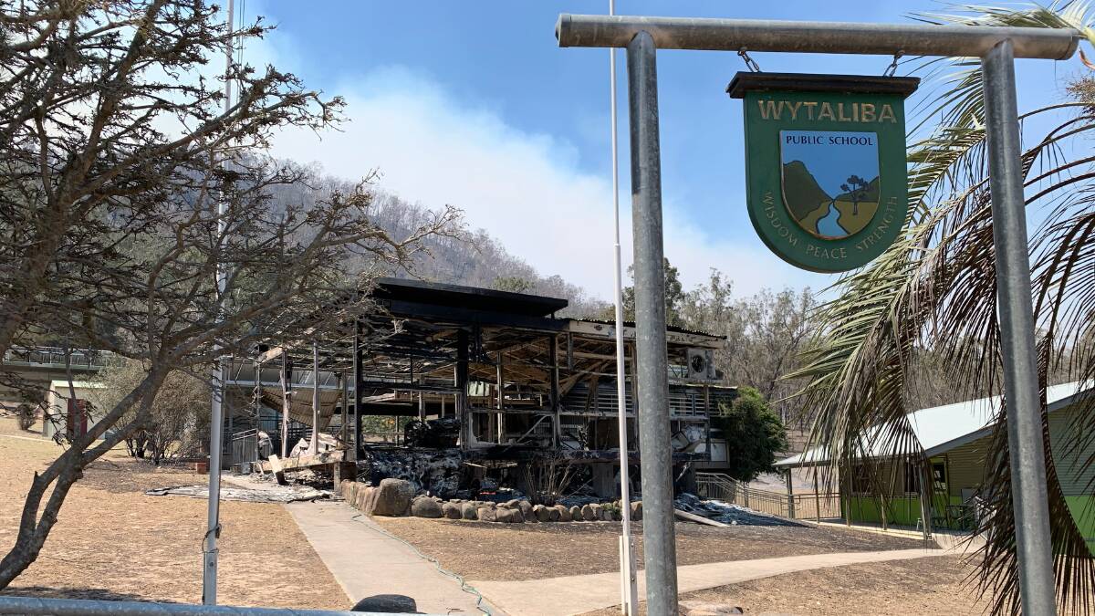 The students of Wytaliba public school were let out early on November 8, 2019. Less than an hour later the school was ablaze. PHOTO: Supplied