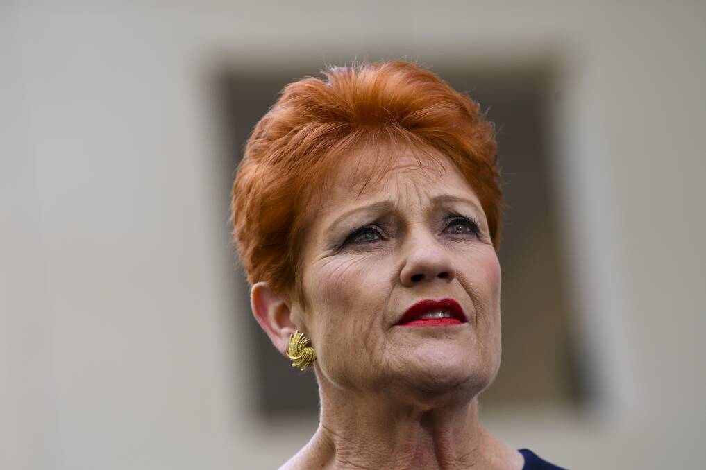 One Nation party leader Pauline Hanson. Picture: AAP Image/Lukas Coch