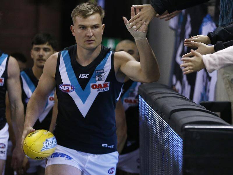 Ollie Wines was drafted by Port Adelaide in 2012 and has played all his 141 AFL games for the Power.