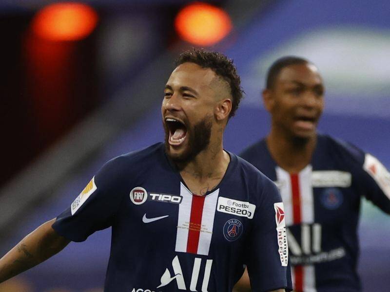 Neymar held his nerve in a tense shootout as PSG beat Lyon to claim a domestic treble.