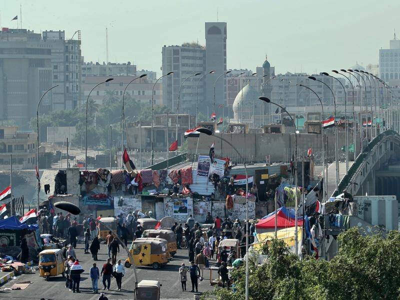 Ten people are dead after overnight clashes between protesters and security forces in Baghdad.
