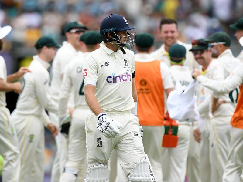 England captain Joe Root was out for a duck in the opening session of the first Ashes Test.