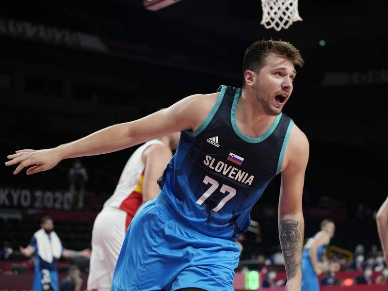Luka Doncic fell just shy of an elusive Olympic triple-double in Slovenia's win over Spain.