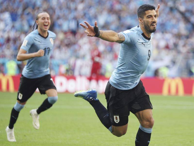 Luis Suarez's goal against Russia took his tally for Uruguay to seven at the World Cup.