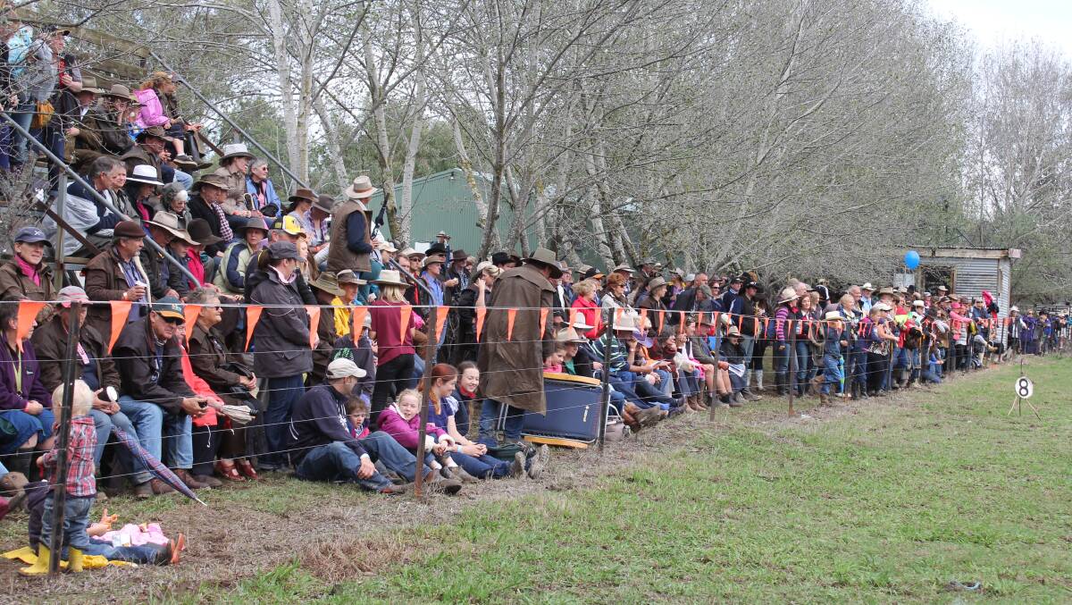 Large crowds watch the action at The Man From Snowy River Festival at Corryong. Pictures: Nikki Reynolds