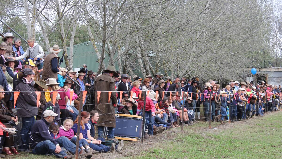 The crowds gather to watch The Man From Snowy River Challenge at Corryong. Pictures: Nikki Reynolds