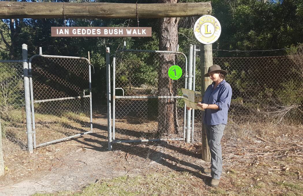 LOCATION: Kylie Durant, Bushlinks project officer, Holbrook Landcare Network, at one of the ecotour's points of interest.
