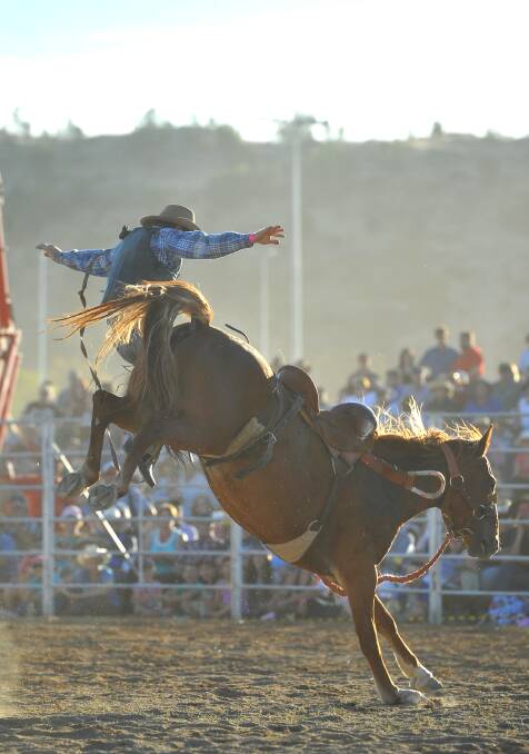 John Mitchell in action at the 2013 Wagga Rodeo. Pictures: Addison Hamilton