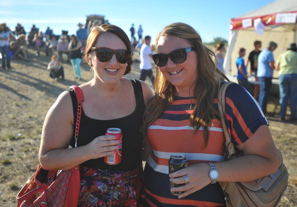 Amy Percival and Leah Willett at the Wagga Rodeo in 2013. Picture: Addison Hamilton