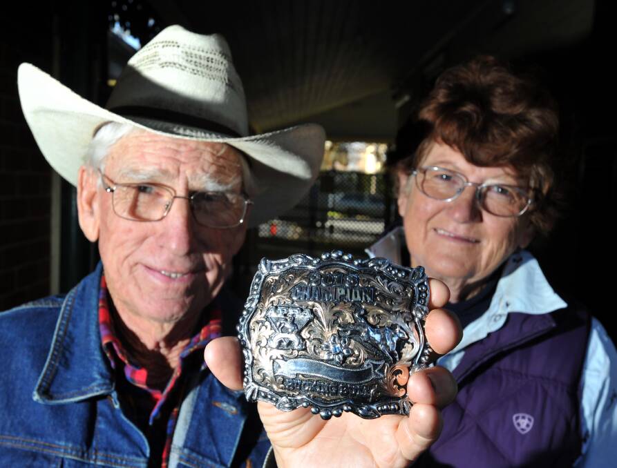 Rodeo stock contracting legends John and Margaret Gill from John Gill and Sons at The Rock.
