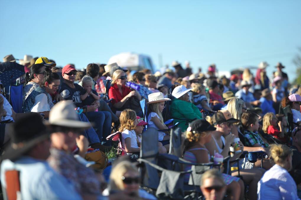 Big crowds gather at the 2013 Wagga Rodeo.